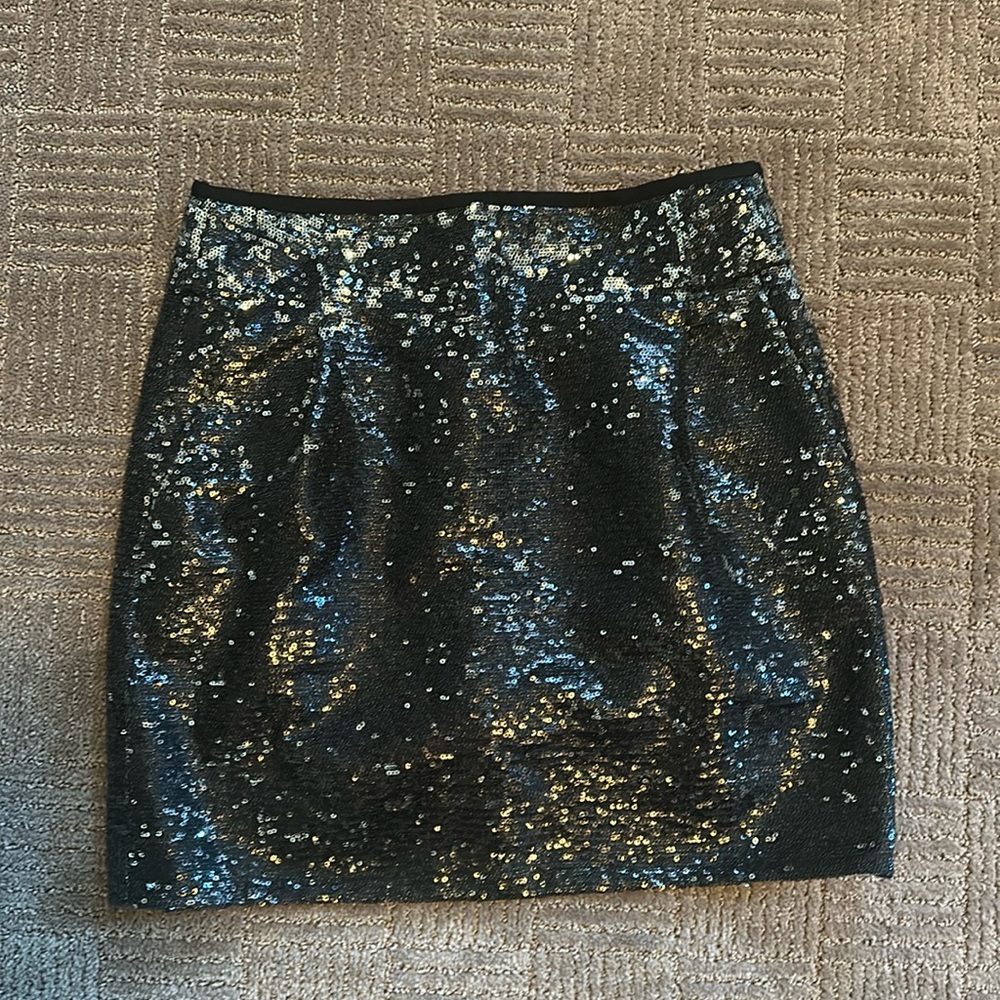 J. Crew Black Sequin Skirt - Barely worn, practically new